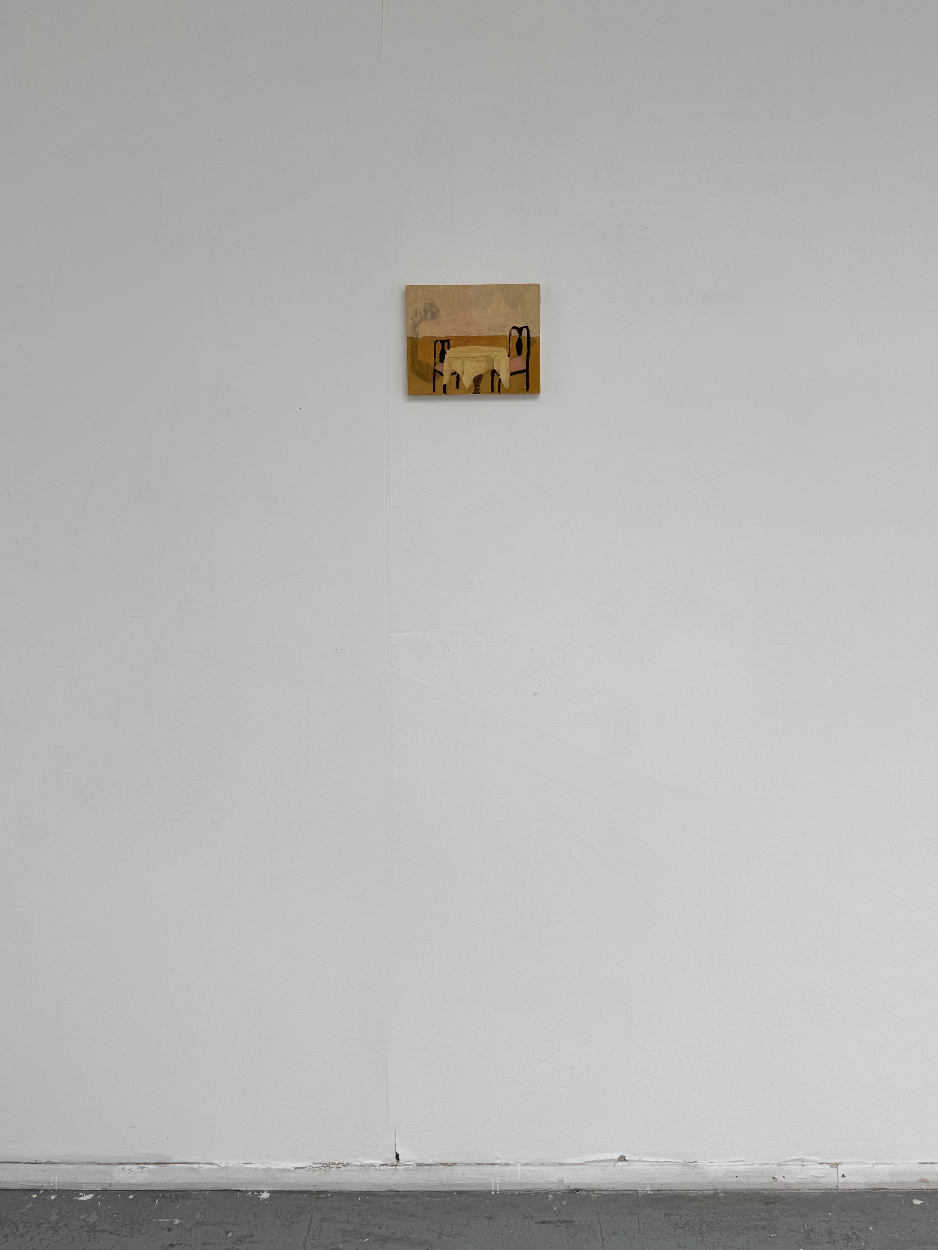 After Lunch by Nina Parsons - Oil painting, 20.3 x 25.4 cm