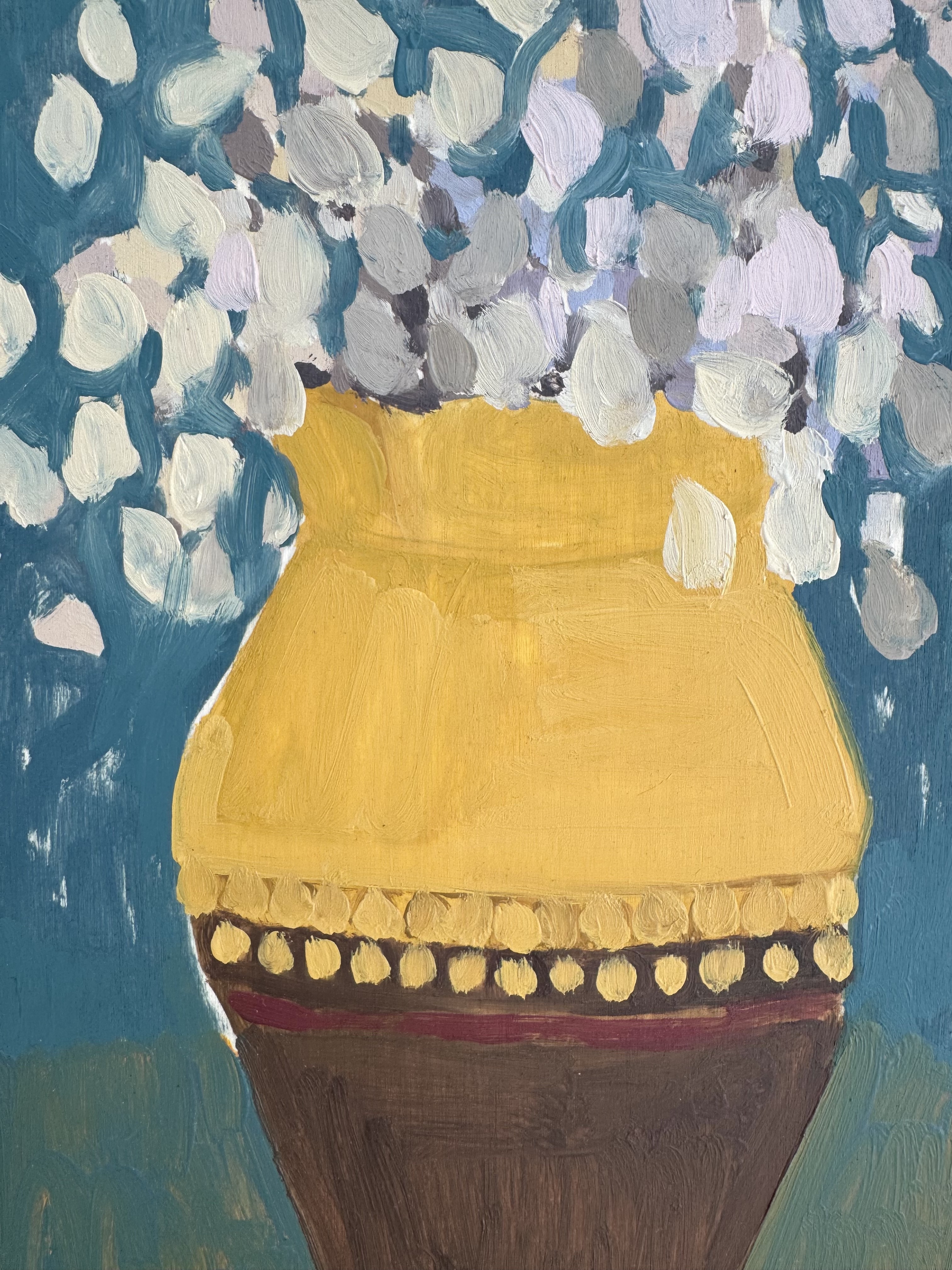 Hydrangea Study by Nina Parsons - Oil painting, A4 (21 x 29.7 cm)