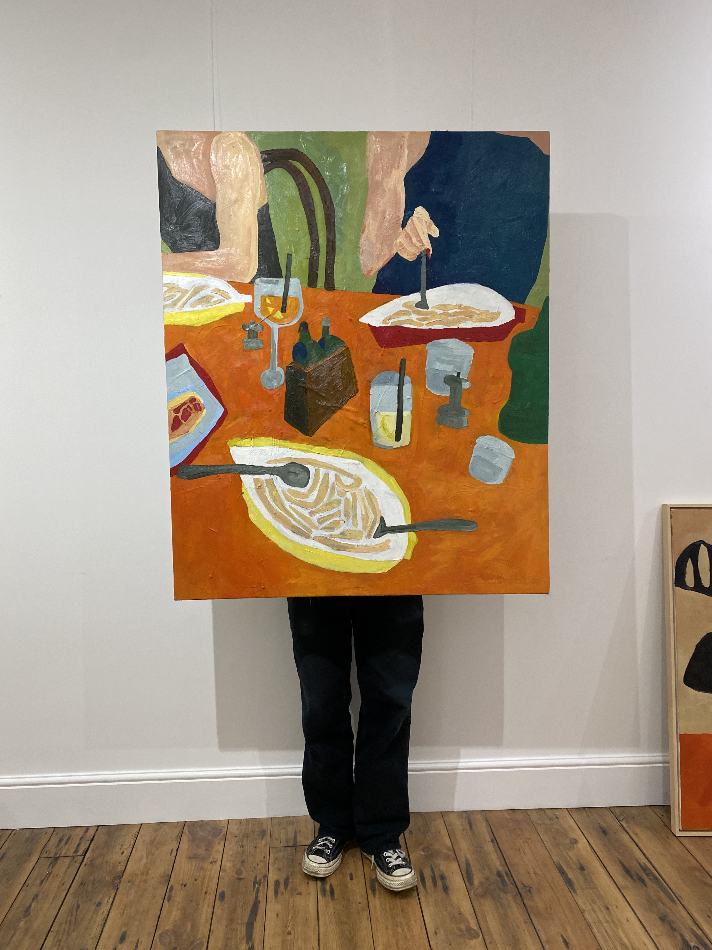 Dinner In Italy by Nina Parsons - Oil painting, 130 x 100 cm