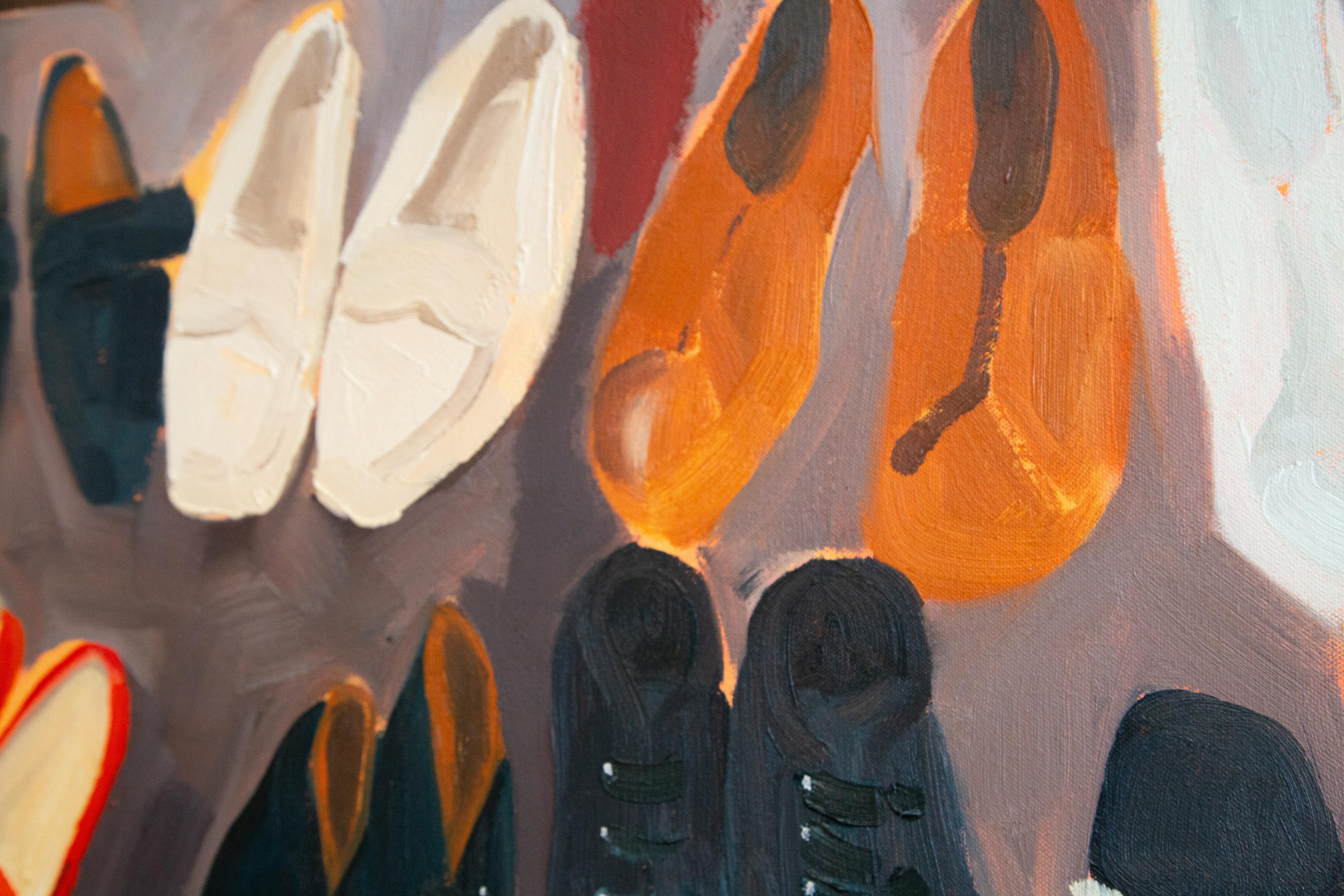 How Much For The Red Ones? by Nina Parsons - Oil painting, 120 x 100 cm