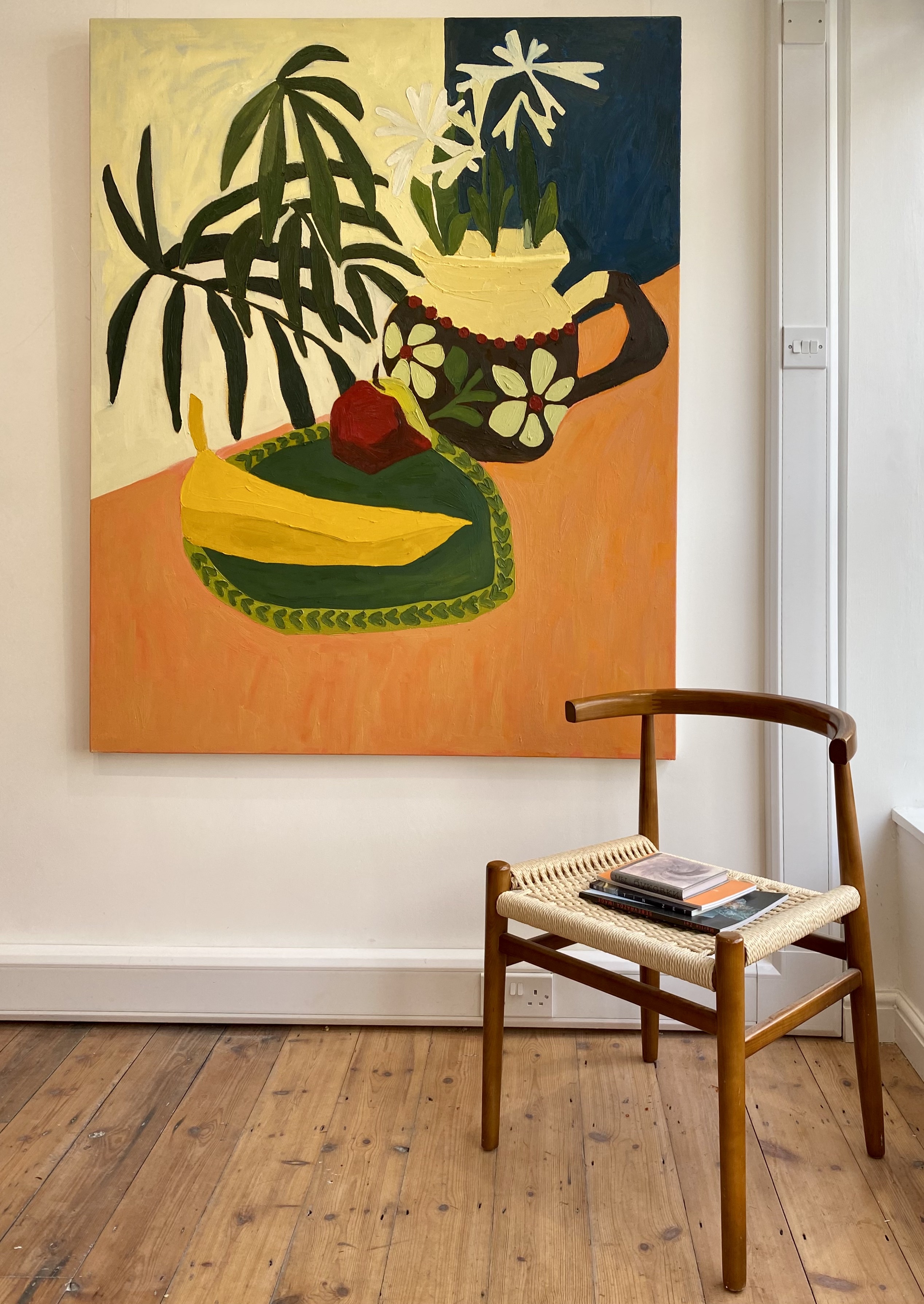Kitchen Table by Nina Parsons - Oil painting, 120 x 150 cm