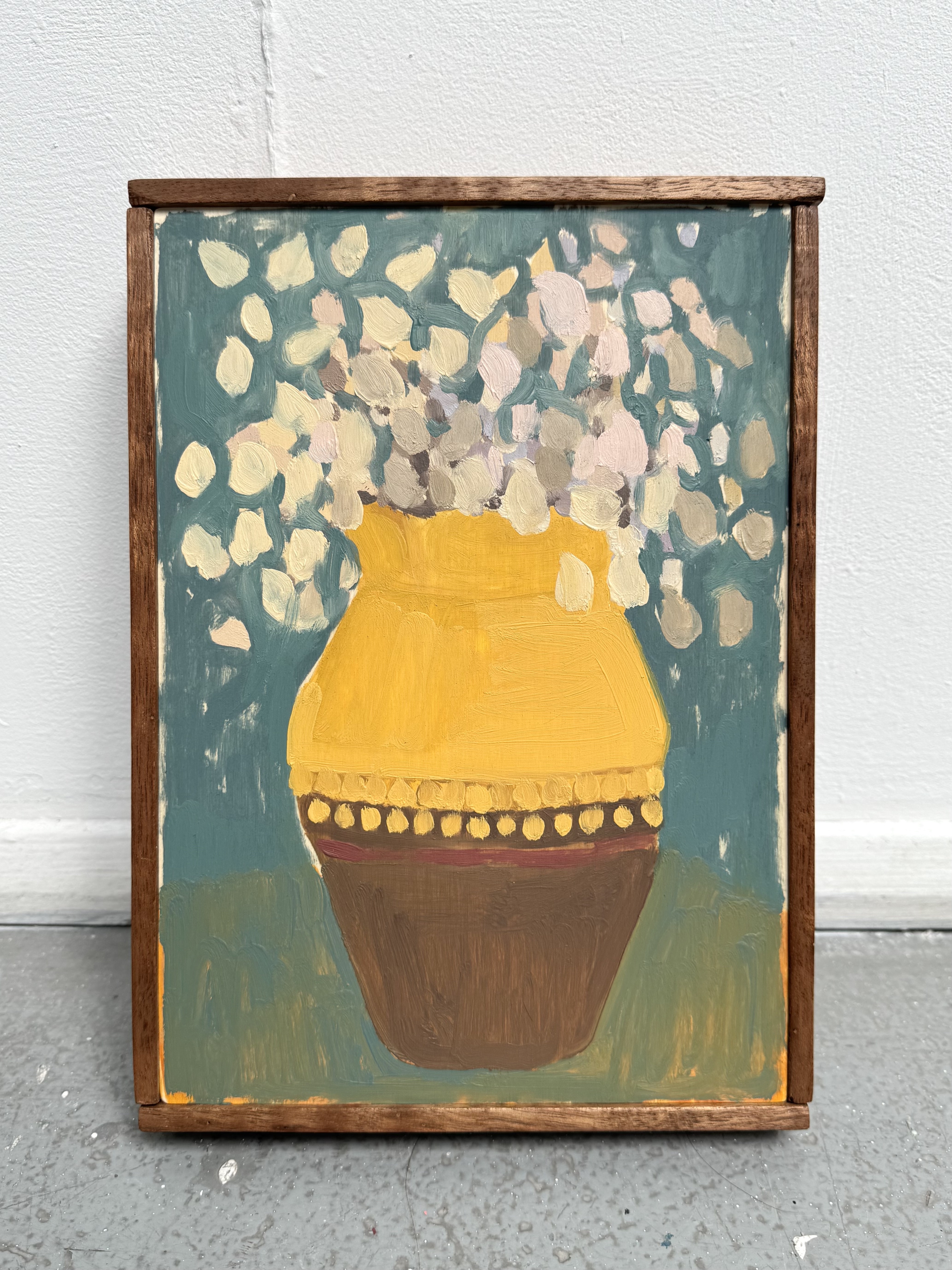 Hydrangea Study by Nina Parsons - Oil painting, A4 (21 x 29.7 cm)