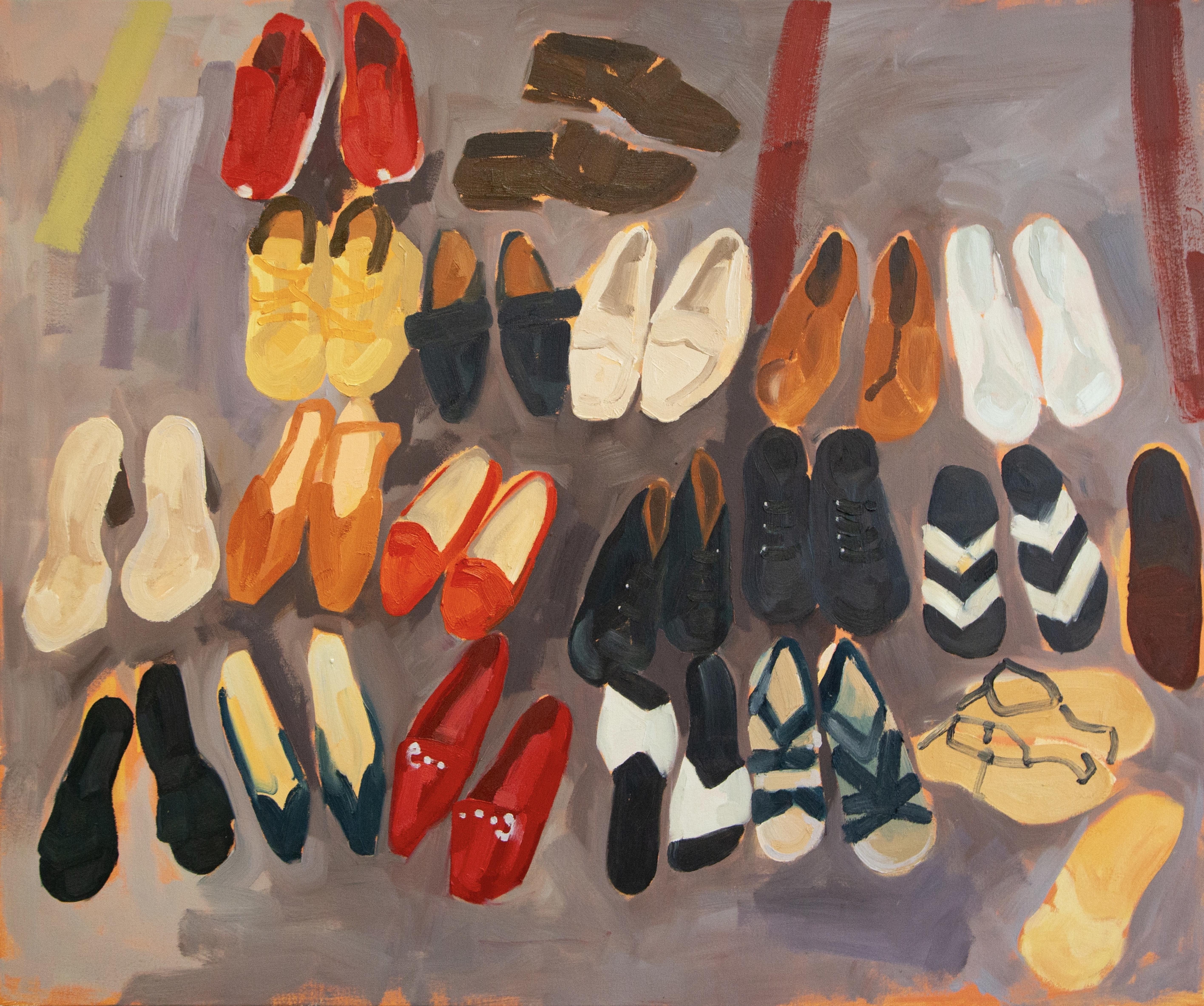 How Much For The Red Ones? by Nina Parsons - Oil painting, 120 x 100 cm