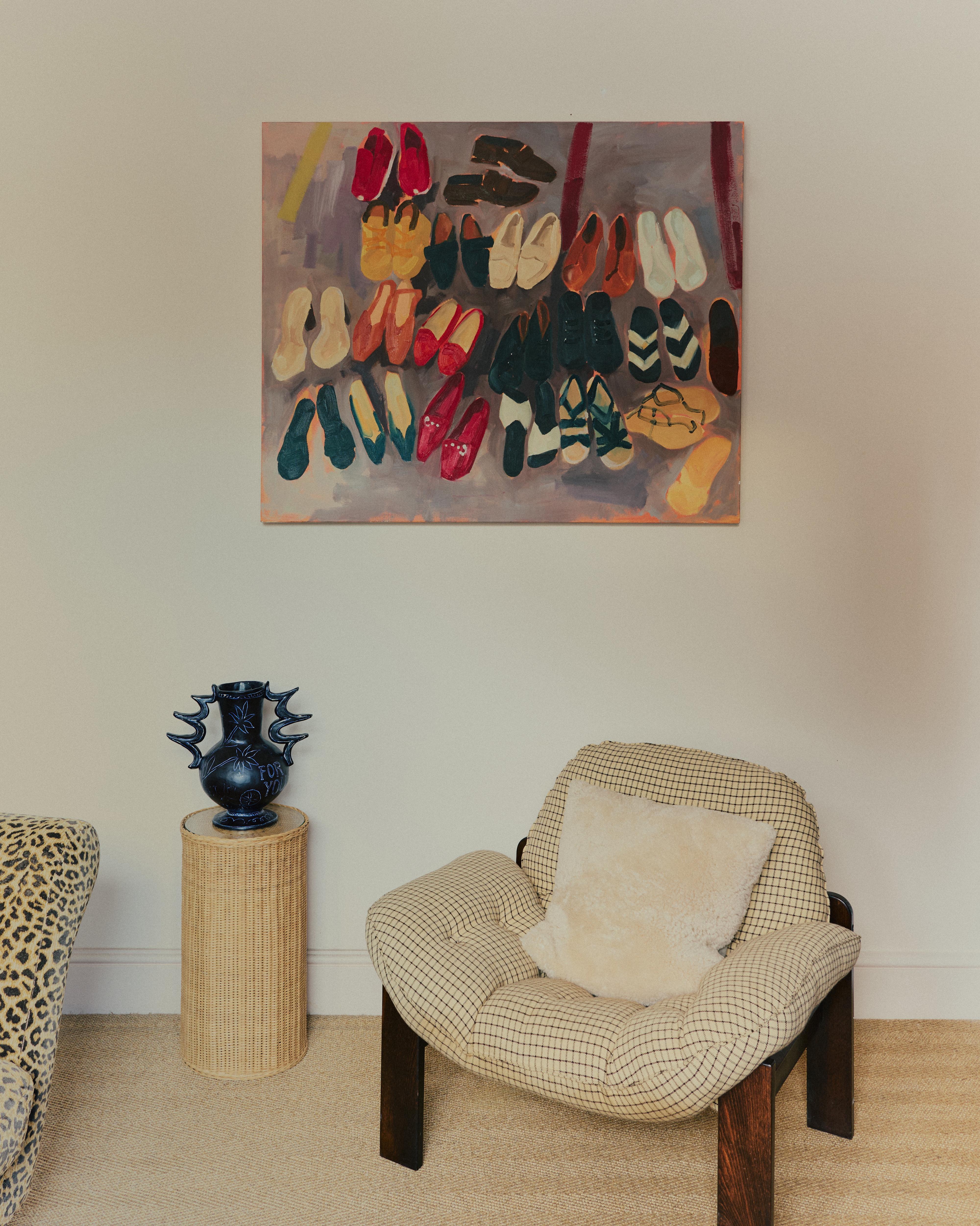 How Much For The Red Ones? by Nina Parsons - Oil painting, 120 x 100 cm