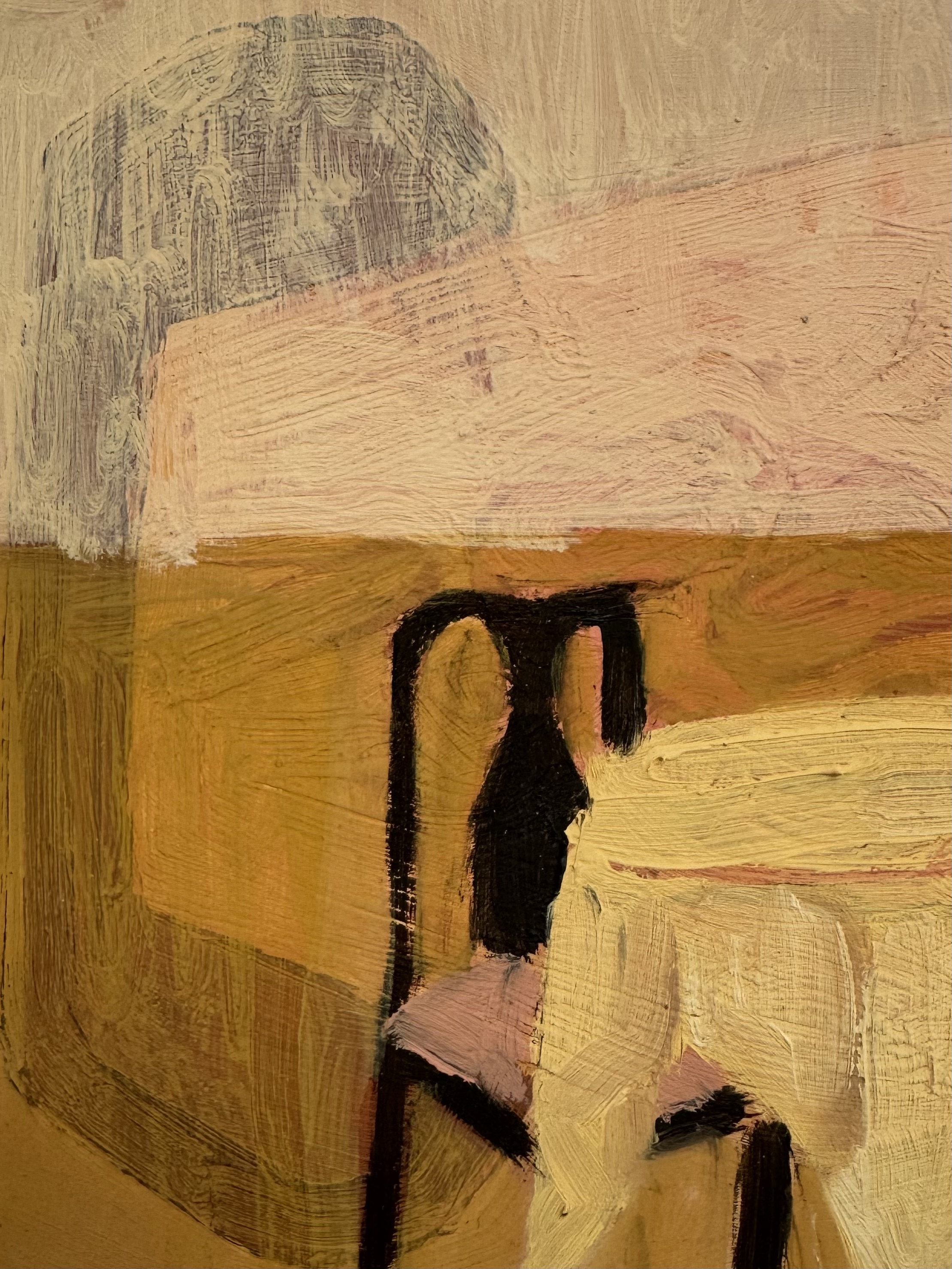 After Lunch by Nina Parsons - Oil painting, 20.3 x 25.4 cm