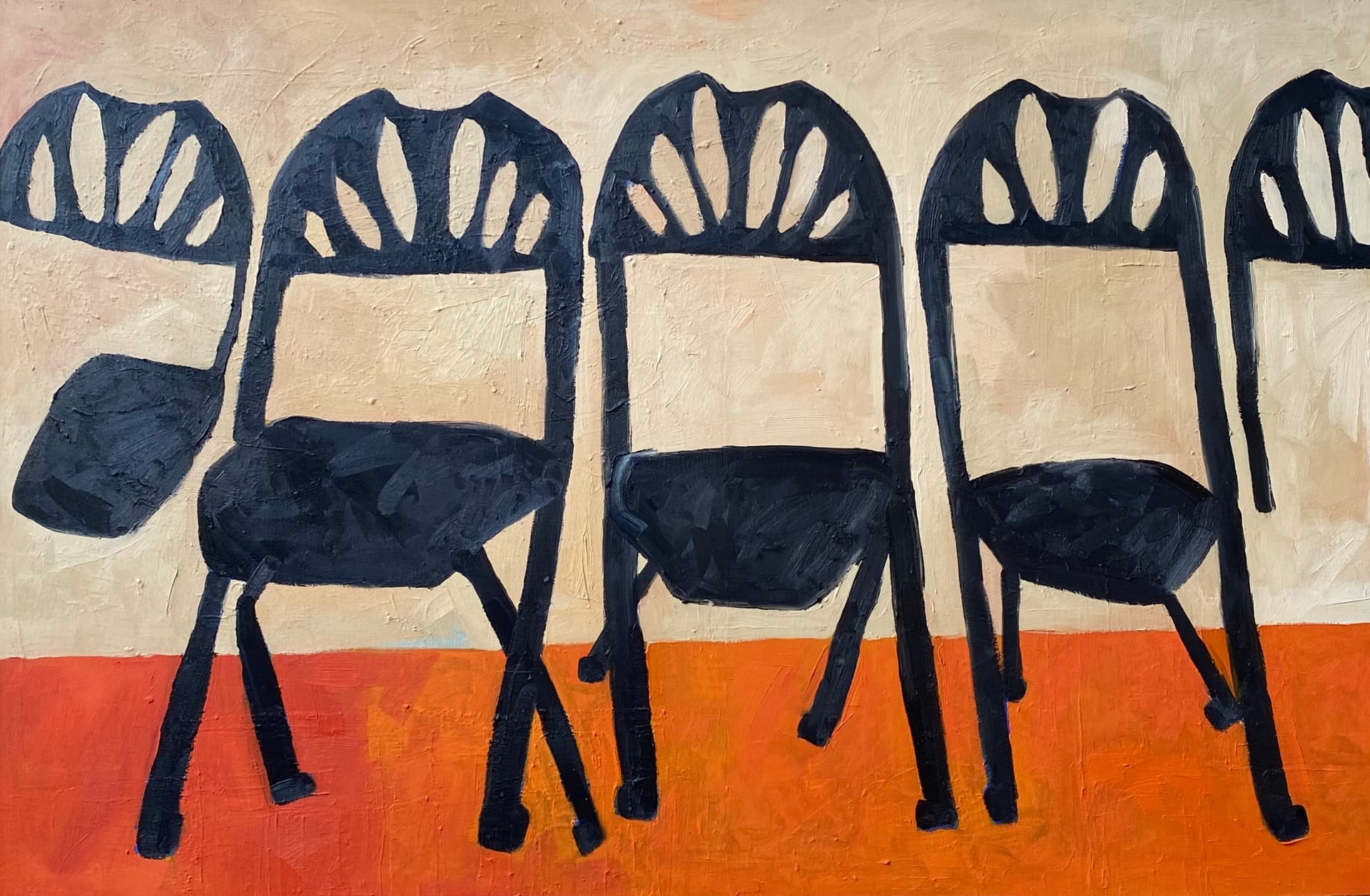 Chairs (2023) by Nina Parsons, Oil on canvas