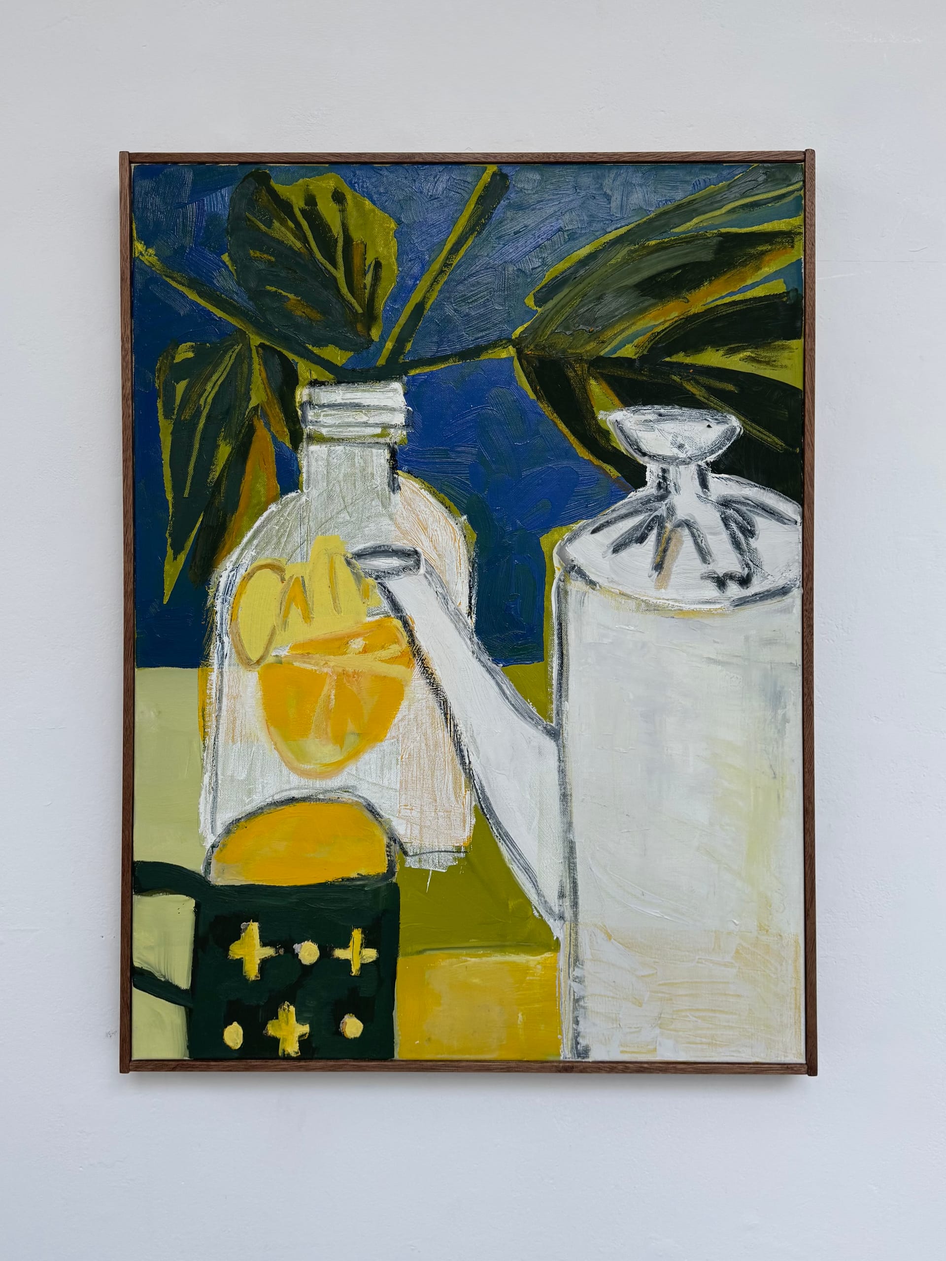 Still Life (White Teapot Green Cup) (2020) by Nina Parsons, Oil on canvas