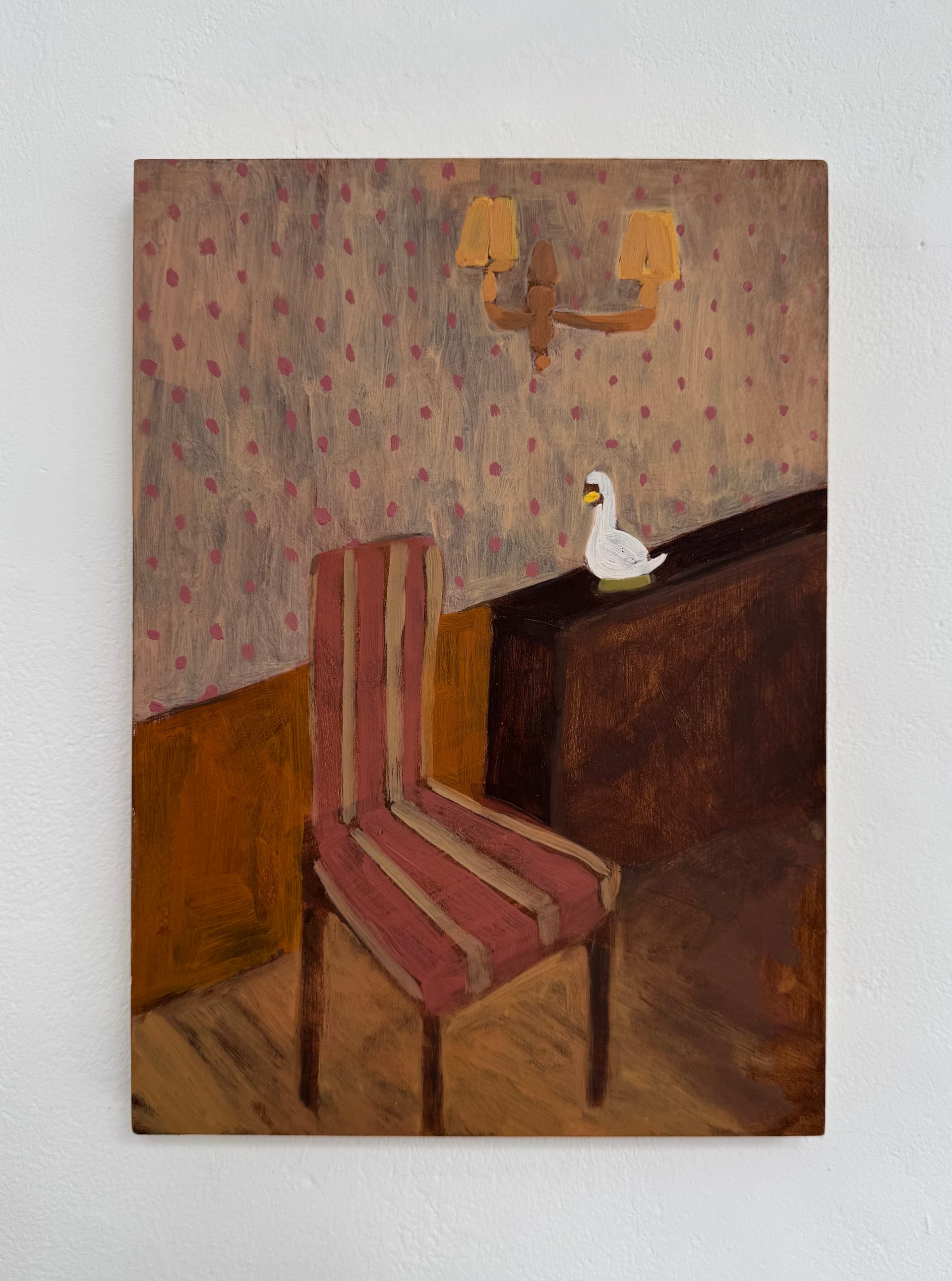 The Ostrich (2025) by Nina Parsons, Oil on board